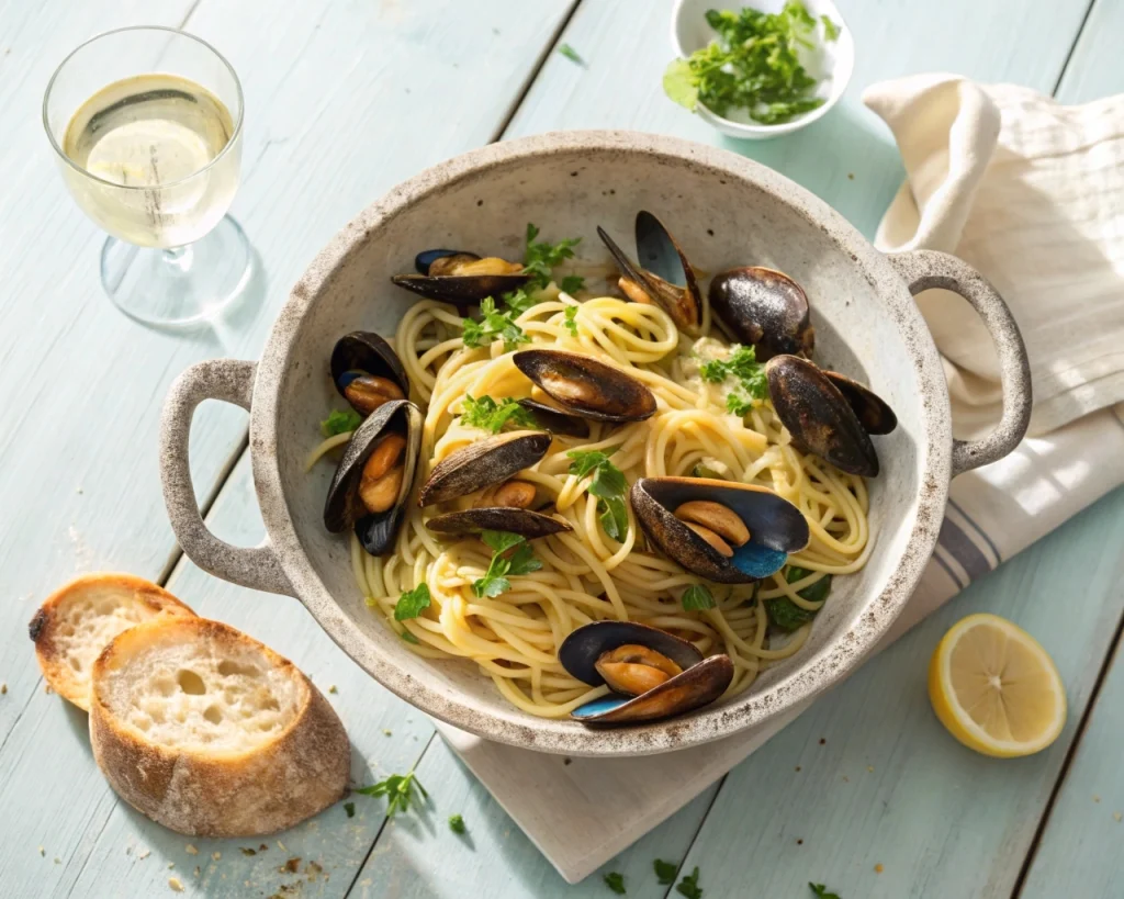 mussels pasta recipe